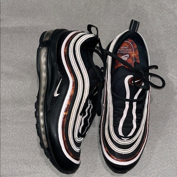 Retro Nike Air Max 97 Black, pink, Sneakers, w/ reflective design. - Picture 4 of 9